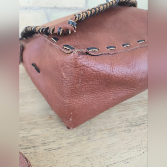 Vintage Handmade Leather Messenger Bag - Picture 12 of 16